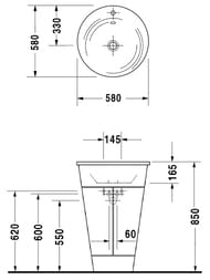 ����� ��� ���������� Duravit Starck 560�600�850 ���������, ����� ������ S1952008585