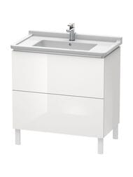 Тумба под раковину Duravit L-Cube 820х712х469 напольная, 2 ящика, белый глянец LC660902222 — миниатюра 1