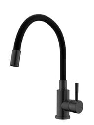 Смеситель для кухни ESKO Snake K44BB однозахватный, гибкий излив, черный