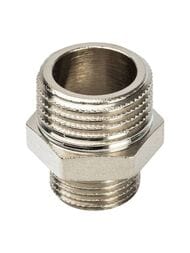 Ниппель STOUT 1/2"х3/8"НН переходной, никель,  SFT-0004-001238 — изображение 2