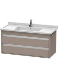 Тумба под умывальник Duravit Ketho 1000х480х465 подвесная, 2 ящика, базальт мат. KT664504343 — миниатюра 1