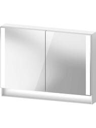 Зеркальный шкаф Duravit Qatego 1000х750х155 подвесной, с подсветкой, полочка, белый QA7152018180010