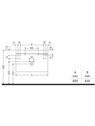 ����� c ��������� Duravit Brioso (800�480�613) ���������, 1 ���.��� ����., ����� ������ BR4606O1022