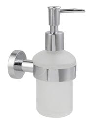 Дозатор для жидкого мыла Aquatek Вега AQ4005CR подвесной, стекло матовое, латунь, цвет: хром