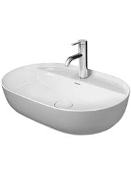 Раковина Duravit Luv 600х400 шлифованная, серая матовая, выпуск с керамической крышкой 0380602300