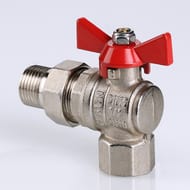 Кран угловой с американкой 1"ВН VALTEC BASE красная бабочка VT.228.N.06 — изображение 10