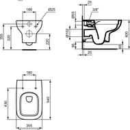 ������ ��������� Ideal Standard i life A 355�540�335 ������������, � �������� ����, ����� T481801