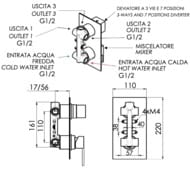 Смеситель для душа Remer Qubika Q937, хром