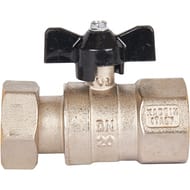 Кран шаровый STOUT 1"ВВ с накидной гайкой, прямой, бабочка, SVB-0009-000025