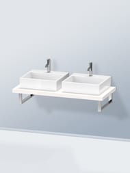 Столешница Duravit DuraStyle 800х550х45 2 выреза, белый глянец DS103C02222