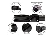 Душевой лоток BETTOSERB Confluo Frameless Line Black Glass 650мм с решеткой, комб.затвор