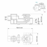 Смеситель для ванны/душа WasserKRAFT Donau 5341 — изображение 4