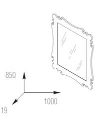 Зеркало Caprigo Венеция bianco 1000х850х19 11931-В031G
