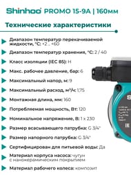 ����� ��������� �������� SHINHOO PROMO 15-9A, ����� 9�, 1,75�3/�, G3/4", 1�230�, � ������� 71411001