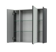 Зеркало-шкаф Aquanet Алвита 90 (896х850х172) 3 дверцы, без подсветки, серый антрацит 240110