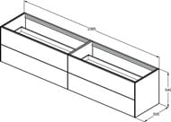 ����� ��� �������� Ideal Standard CONCA (2385x505x540) 4 �����, ������� ���� T4336Y6