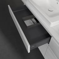 Тумба под 2 умывальника Villeroy & Boch LEGATO (1600х550х500) подвес., 4 ящ., бел.дерево B693L0E8