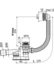����� ��� ����� Alcaplast A504CKM click/clack, ������ � �������� ������