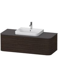 Тумба под раковину Duravit Happy D.2 Plus 1300х408х550 2 ящика, орех брашированный HP497206969 — миниатюра 1