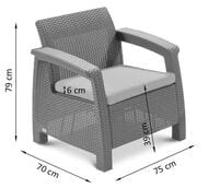 �������� ������ KETER CORFU DUO SET (75x70�79), 2 ������, ����������