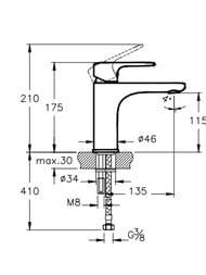 ��������� ��� �������� Vitra Root Round A4270626EXP �������������, ����� 135 ��, ��� �/�, ����