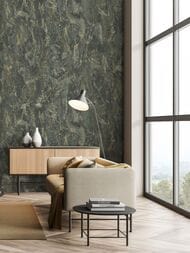 Обои виниловые на флизилине Decori & Decori Carrara3 Corpo Pietra (1,06х10,05) зеленые, 84622 (рул)