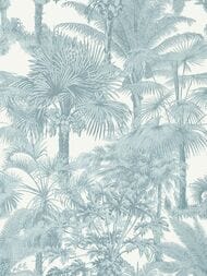 Обои бумажные Thibaut Tropics (0,69х8,22) голубые T10104 (рулон)