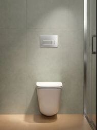 Унитаз KERAMA MARAZZI Cubo Торнадо подвесной безободковый, с крепежом и сидением, белый CU.T.wc.02 — изображение 10