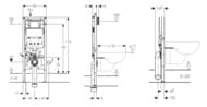 GEBERIT Duofix Sigma 8 ����������� ��� ���������� �������, ������� ����, �����. ���. 111.796.00.1