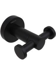 Крючок для ванной Aquatek Вега AQ4002MB двойной, цвет: черный матовый