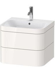 Тумба с раковиной Duravit Happy D.2 Plus 575х468х490 2 ящика, белый глянец HP4635O2222 — миниатюра 1