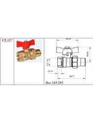 Кран шар.VALTEC СТАНДАРТ с полусгоном 1/2", вн.-нар. (PN40) VT.127.GN.04 — изображение 10