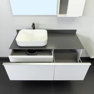 Тумба COMFORTY Милан-120 (1200х545х520) подвесная,с раковиной,столешницей,белый 00-00013784