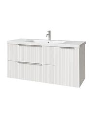 Тумба под раковину Caprigo RAIN 120 (1166х446х550) подвесная, 2 ящ, 1 дверь, Бланж 36517R-SF027