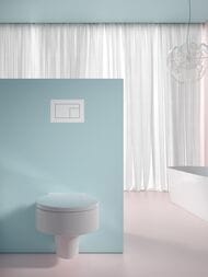 Клавиша смыва TECE Velvet двойной смыв, Soft touch, цвет белый 9240735