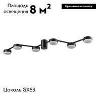 Потолочная люстра Lumion Sanata 8187/6C, черный