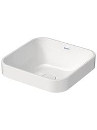 Раковина DURAVIT HAPPY D.2 PLUS 400х400 шлифованная, накладная, без перелива, белая 2359400000