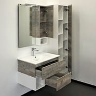 Тумба COMFORTY Турин-75М (755х520х465) подвесная, с раковиной, дуб бежевый матовый 00-00013913