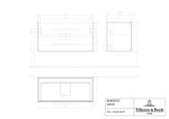 Тумба под раковину Villeroy & Boch Avento (980х452х514) 2 ящика, черное стекло A89200B3