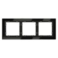 Рамка на 3 поста Voltum S70 VLS110308 стекло, черный