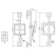 Косметическое зеркало Bemeta 116501672 (200х550мм) на штанге, хром