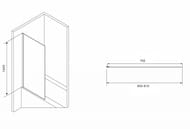 Шторка на ванну ABBER Immer Offen AG71080B (800х1400) фиксированная, стекло 6мм прозрачное/черный