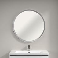 Зеркало с подсветкой Villeroy&Boch Subway 3.0 910х910х45мм, алюминиевая рама A4649100