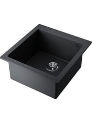 Мойка Omoikiri BOSEN 47-BL (470х500х220) врезная, тетогранит, черная 4993586