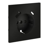 Накладка для розетки с/з и защитными шторками, с USB A+C Voltum S70 VLS001008, черный матовый