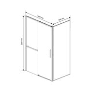 Душевой уголок Vincea Slim Soft 1400x2000x800 VSR-1SS8014CL прямоугольная xром — миниатюра 10