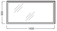 Зеркало Jacob Delafon EB1446-NF (1400х43х650) функция анти-пар, подсветка, инфракрасный выключатель — миниатюра 2