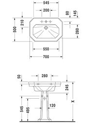 ���������� DURAVIT 1930 Series 700�500�245 1���.,2 �������. ��� ����., ������� 0438700000