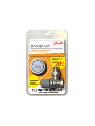 Блистер Комплект терморегулятора DANFOSS 3/4" для однотруб. системы RA-G/RA2940 20 угловой 013G214 — миниатюра 1