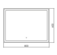 ������� Silver Mirrors ����� (800�600) LED-���������, ������, ������ ��-00000942
